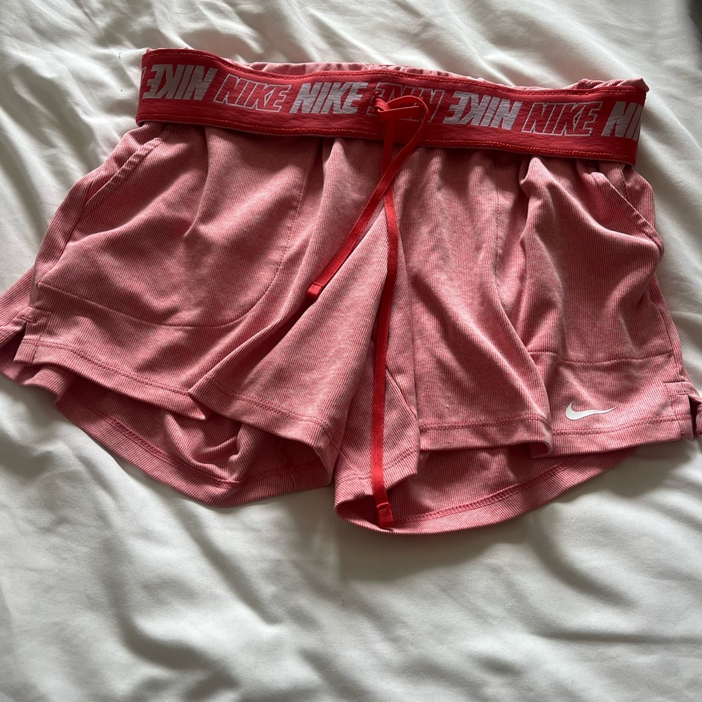 Coral Nike Dri Fit Shorts